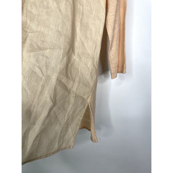 J.Jill Love Linen tunic top peach S - Picture 5 of 7